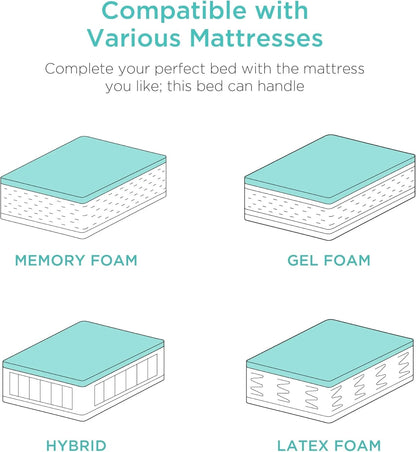Best Choice Products Ergonomic Twin XL Size Adjustable Bed Frame, Electric Base w/Wireless Remote Control, Nightlight, Massager, 2 USB Ports