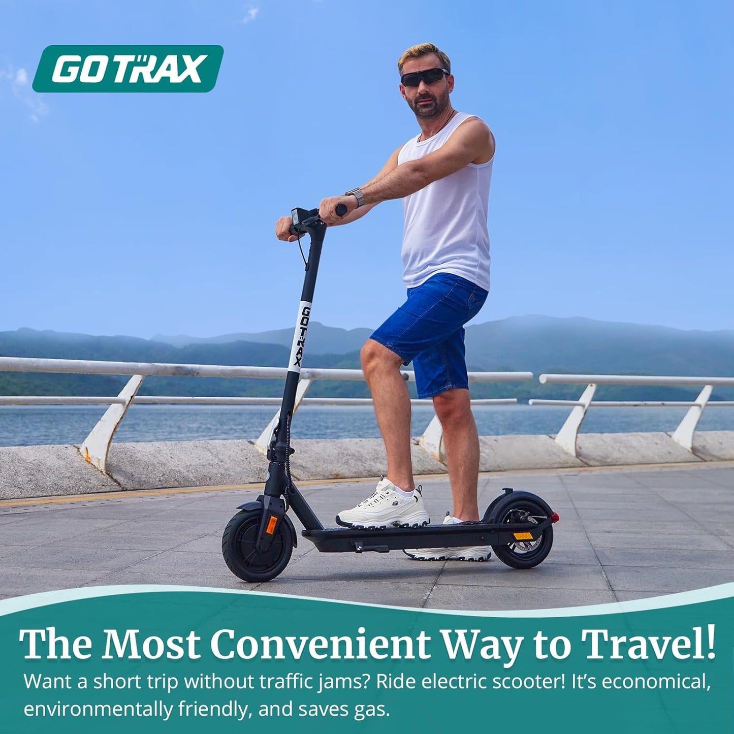 Adult Electric Scooter, 8.5 Inch Pneumatic Tires, Max Range 14/18 Miles, Max Speed 15.5/18 MPH, Powered by 300 Watt Motor, with Cruise Control Adult Folding Electric Scooter