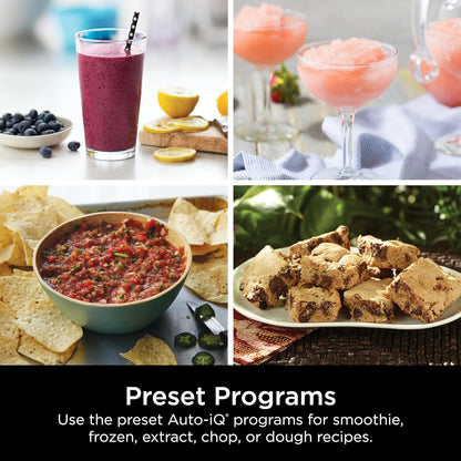 Mega Kitchen System, 1500W, 4 Functions for Smoothies, Processing, Dough, Drinks & More, with 72-oz.* Blender Pitcher, 64-oz. Processor Bowl, (2) 16-oz. To-Go Cups & (2) Lids, Black