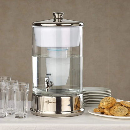 40 Cup Ready-Pour Glass Dispenser BPA-Free with Free Water Quality Meter NSF Certified